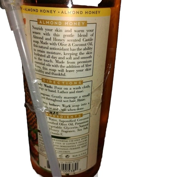 Dr. Jacobs Naturals - Almond Honey Castile Face & Body Wash 32 oz Paraben Free - Picture 3 of 3